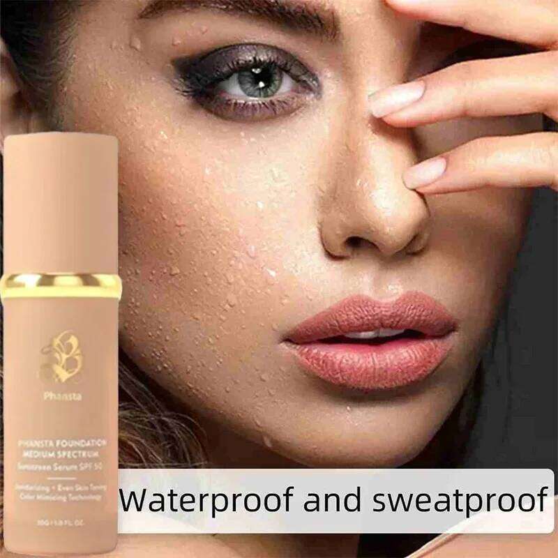 4-in-1 Foundation Liquid SPF 50+ Full Coverage Concealer Long-Lasting Waterproof Professional Conceal Dark Circle Face Makeup 26L0306