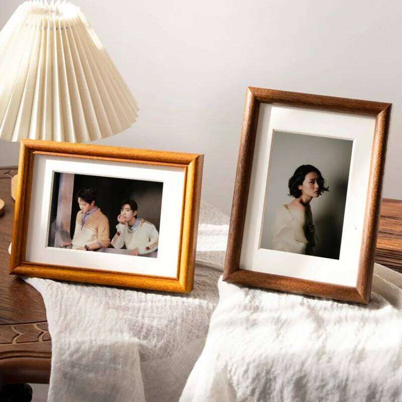 Black walnut solid wood frame table wash photos made of six 6 inches 7 couples wedding photo custom high-grade decoration H260306