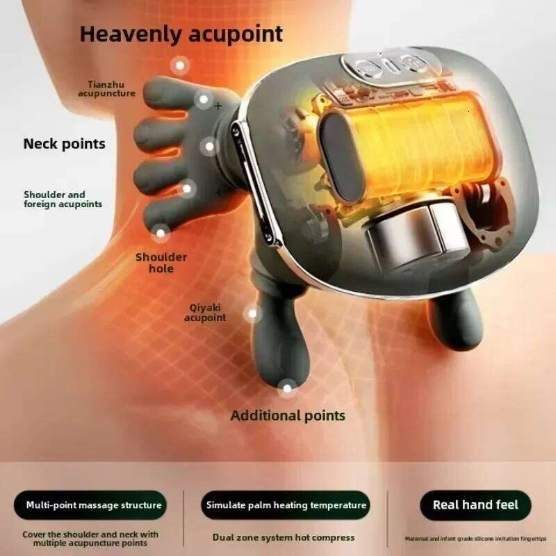 New Electric Shoulder Neck Back Massager 4D Palm-Style Deep Tissue Massage Relieves Pain and Relaxes Muscles 26Y0307