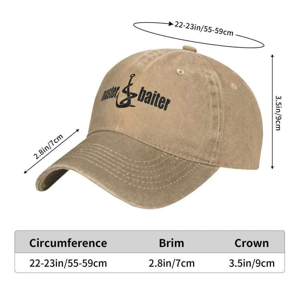 Master Baiter Men Pure Color Baseball Hats Fishing Lover Sun Visor Caps Peaked Cap Y260304