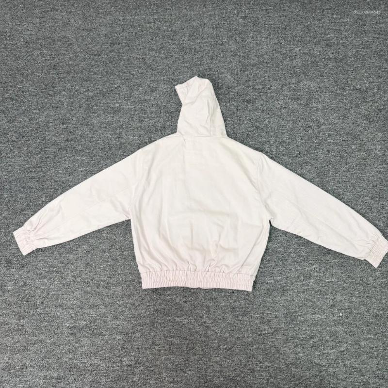 Men's Jackets 25ss Derschutze Jacket High Quality Men Women Street Fashion Casual Style Pink Blossoms Embroidery Zipper Coat