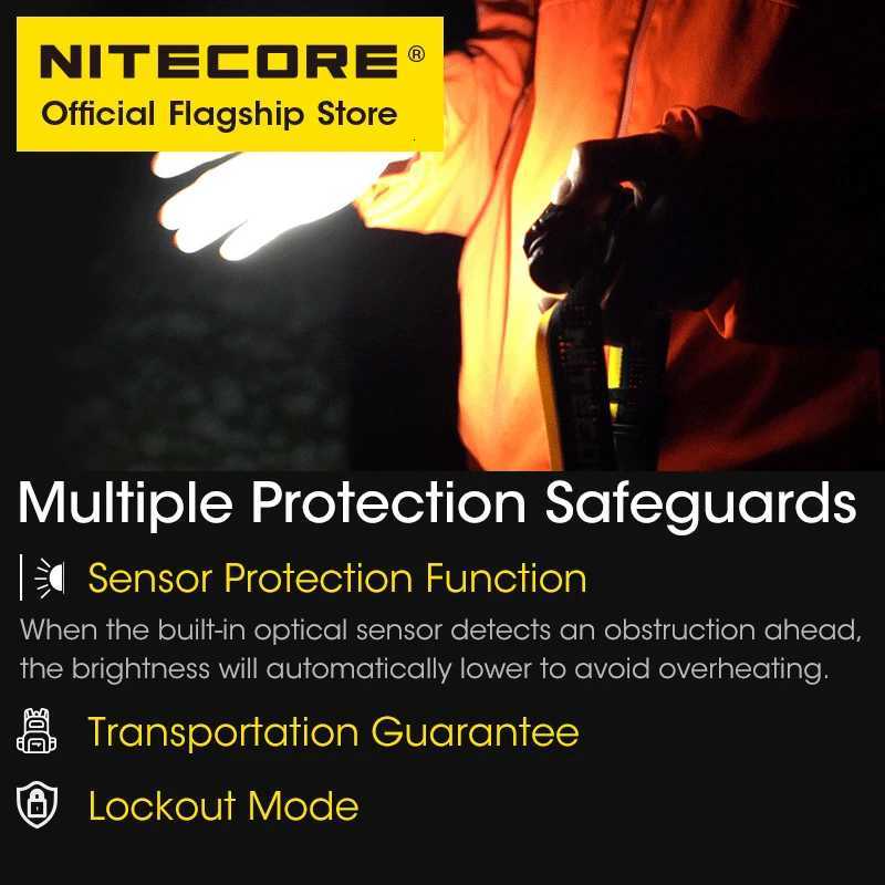 NITECORE NU43 USB-C Rechargeable Headlamp 1400 Lumens for Trail Running LED Work Light Fishing Trekking Built in 18650 Battery H260307