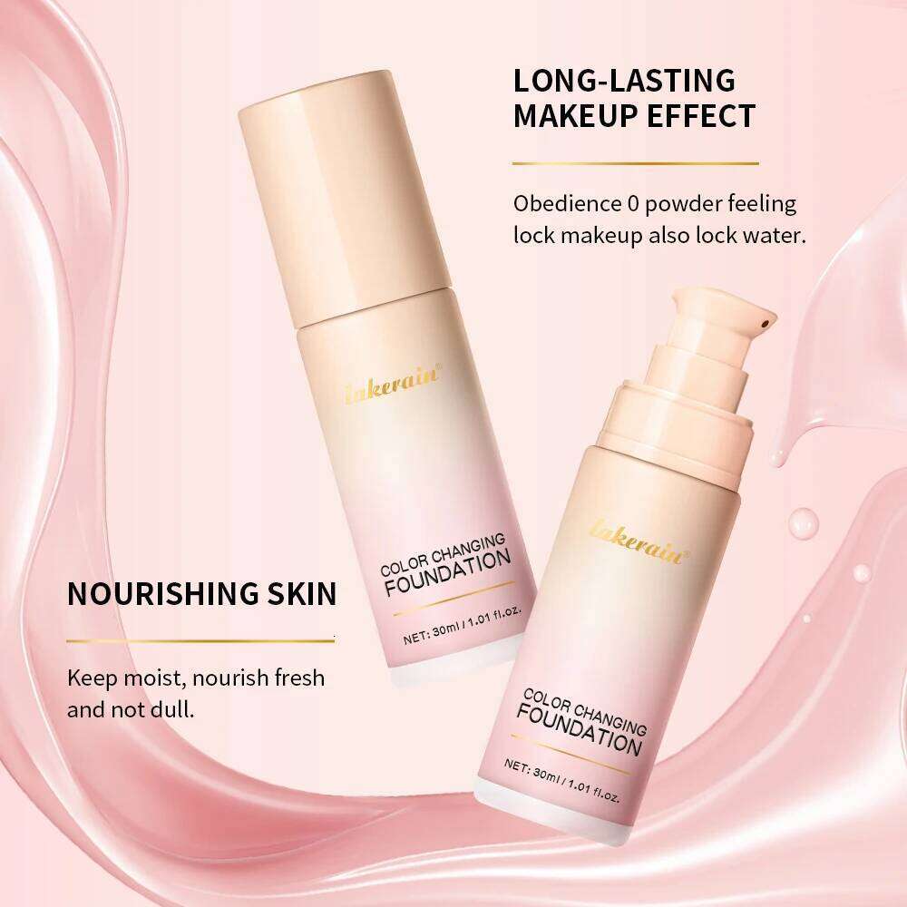 Waterproof Color Changing Liquid Centella Korean High Coverage Foundation Cream For Face Base Makeup 26L0306