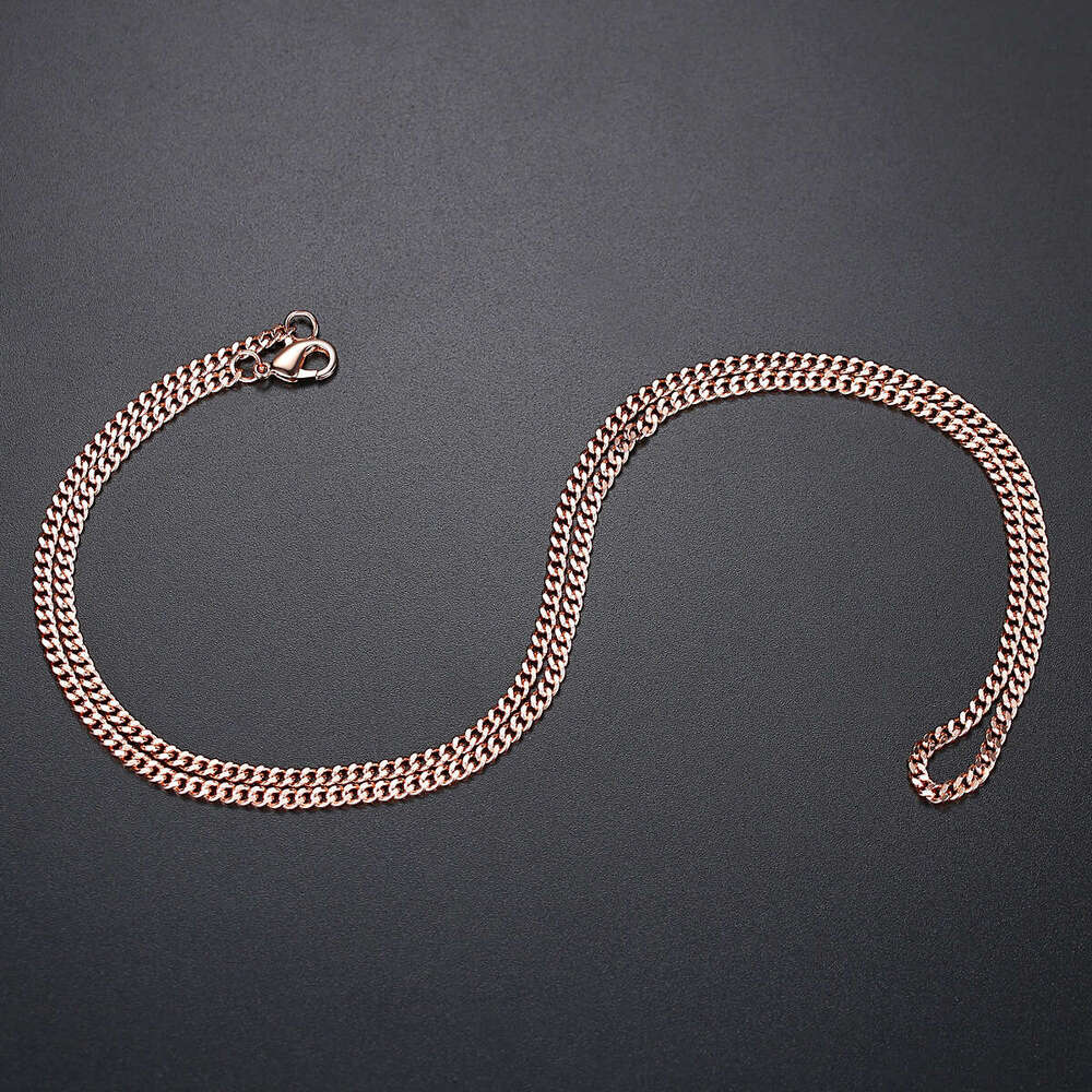 Tianmi Necklace, High-Quality Gold-Plated Copper Cuban Chain Necklace for Men, Hip-Hop Style, Export Product