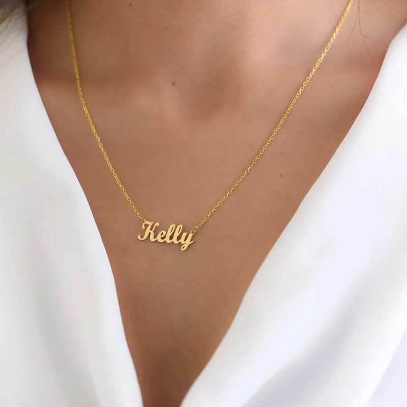 Customized 925 Sterling Silver Name Necklace For Women Personalized Custom Nameplate Jewelry Birthday Gift 260302