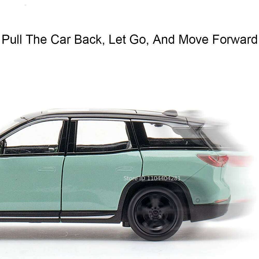 1:32 NIO ES8 ONE Miniature Cars Diecast Alloy Models Toys Doors Opened Sound Light Pull Back Vehices Collect Ornaments Kids Gift Z260306