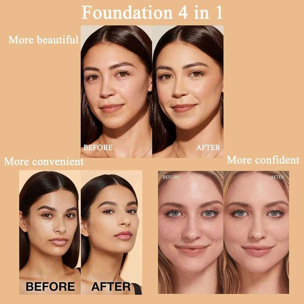 4 in 1 Hydrating Color Changing Foundation Makeup Concealer Sun Protection Longwearing & Waterproof 26L0306