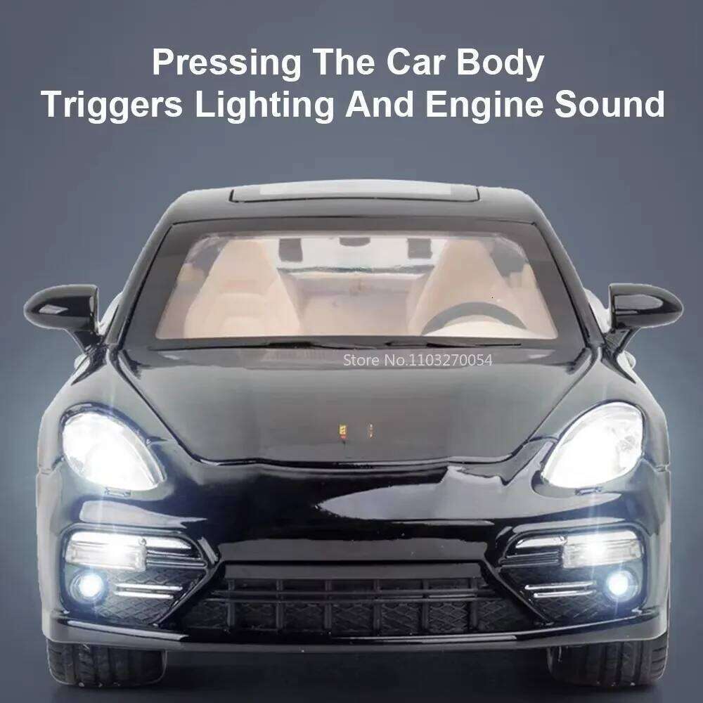 1:24 Alloy Panamera Cayenne S Diecast Miniature Models Toys Car Ornament Sound Light Pull Back Vehices Fashion Decorations Gifts Z260306