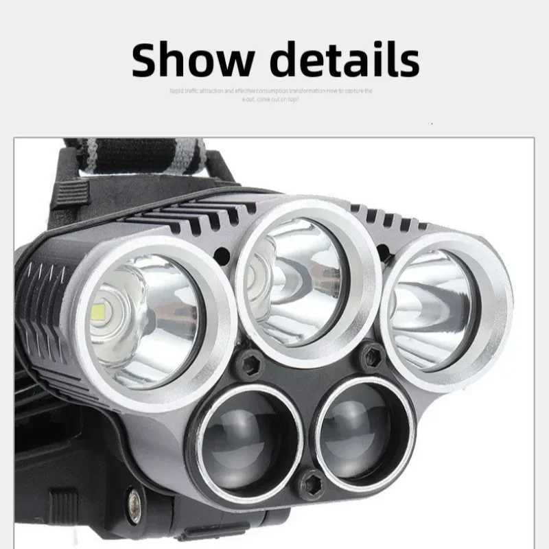 JIASHUAIXIN XPECOB Headlamp Type-C Charging Lightweight Headlamp 5LED Inductive Headlamp Red Light Inductive Headlamp H260307