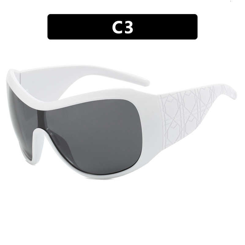 Oversized Frame Face Shield Sunglasses Outdoor Y2K Trendy Fashion Sunglasses UV Protection Sports Sunglasses S260304