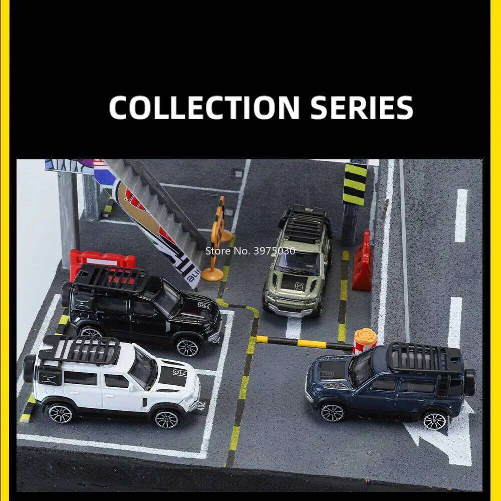 1:64 Land Rover Defender 110 Model Cars Miniature Toy Alloy Wheel Shock Absorption SUV Glide Forward Off-road Toddler Kids Gifts Z260307