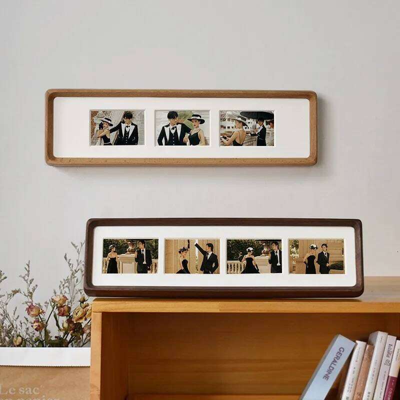 High-grade Photo Frame,Solid Wood Picture Frames,Display Stand for DIY Triptych,Quadruple Multi-piece Couple Wedding Photos,Lift H260306
