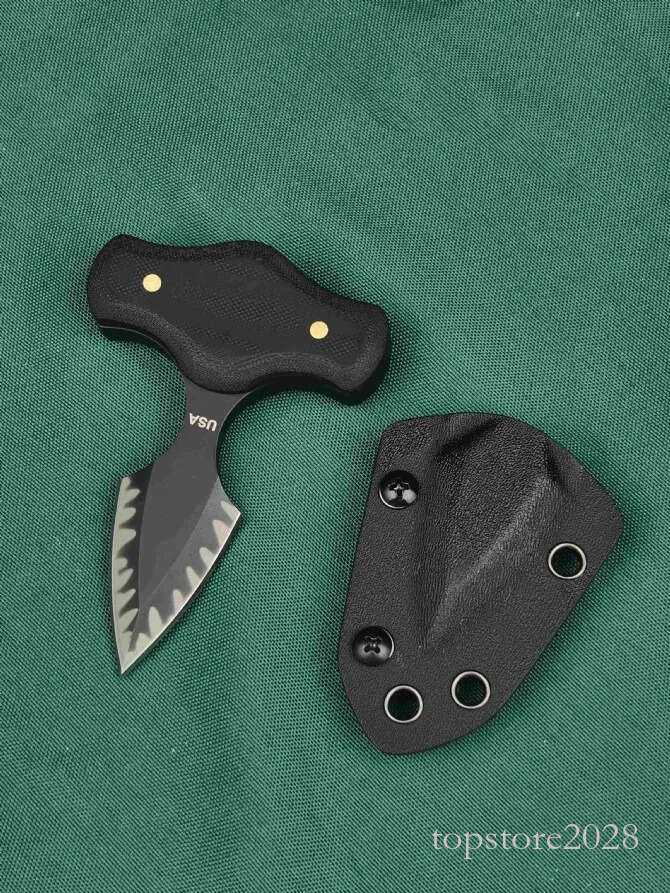 High End Fixed Tactical Knife D2 Titanium Coating pocket knife Blade Full Tang hunting knife G10 Handle Outdoor EDC Pocket Knives With Kydex