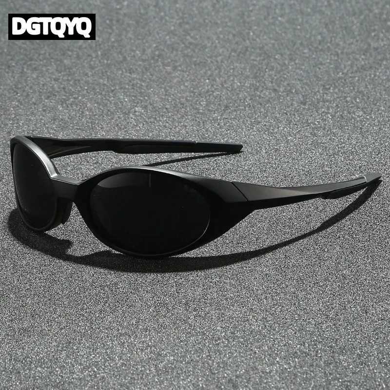 DGTQYQ 2026 Outdoor Sports Polarized Sunglasses Women Men Unisex Oval Glasses Reflective Mirrored Lens Color Patchwork Shades S260304