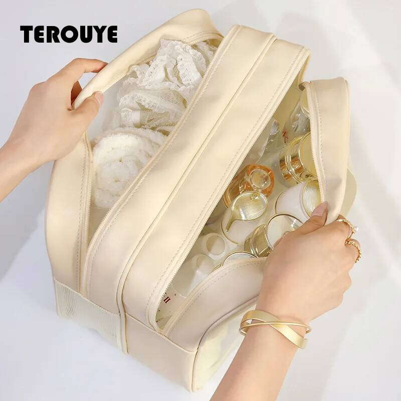 Wet-Dry Separation Makeup Portable Toiletry Travel Large Capacity Storage Bag Fitness Swimming Essentials TEROUYE