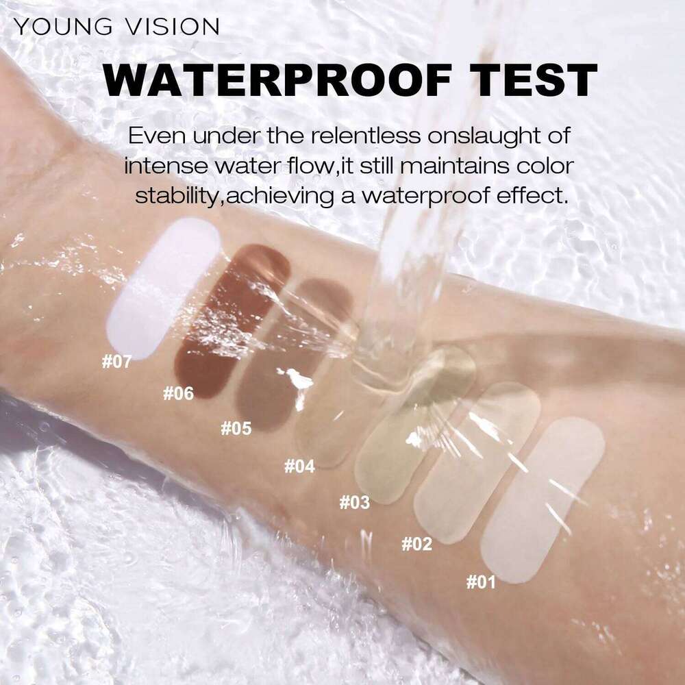 Long-Lasting Waterproof Liquid Foundation with Oil Control & Moisturizing, High Coverage Sweat-Resistant Concealer for Women, 26L0306