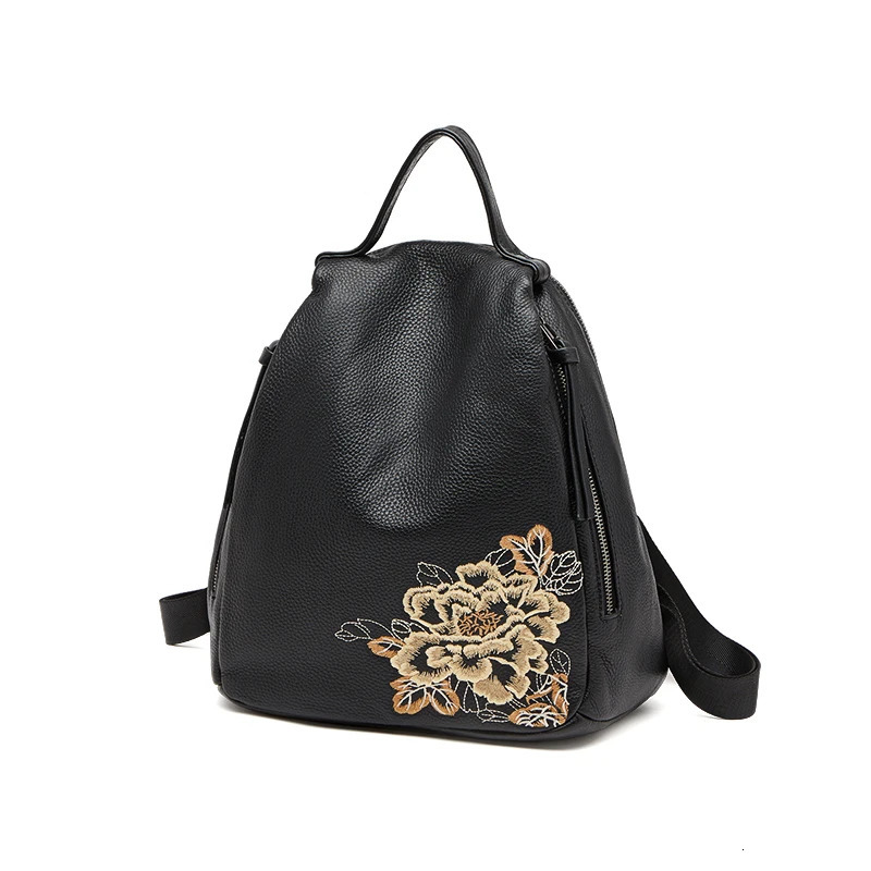 Limited Top 100Genuine Leather Backpack Chinese Style ZOOLER Black Women Fashion Bag Business Need SC2123 260307