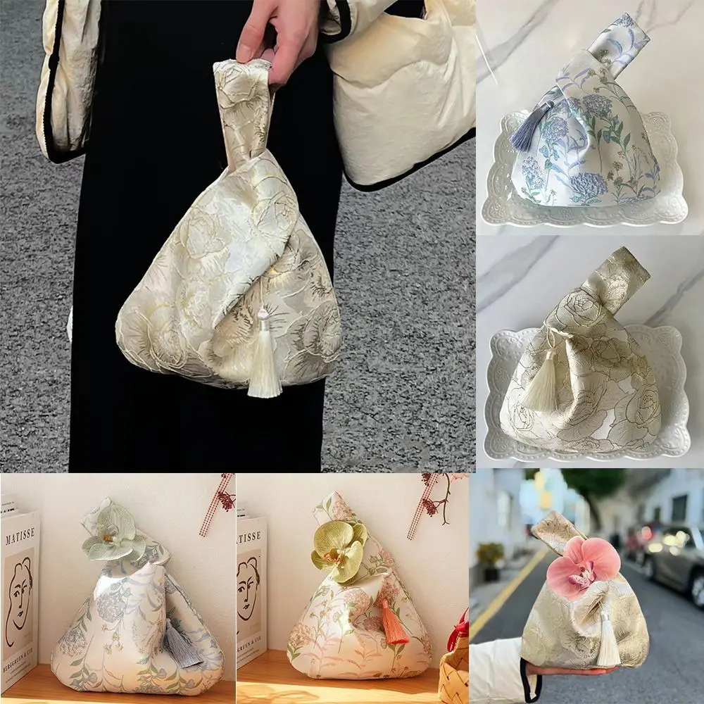Bags Lunch Bag Temperament Cosmetic Chinese Style Handbag Cheongsam Accessories Tassel Knot Wrist Small Item Pouch 260307