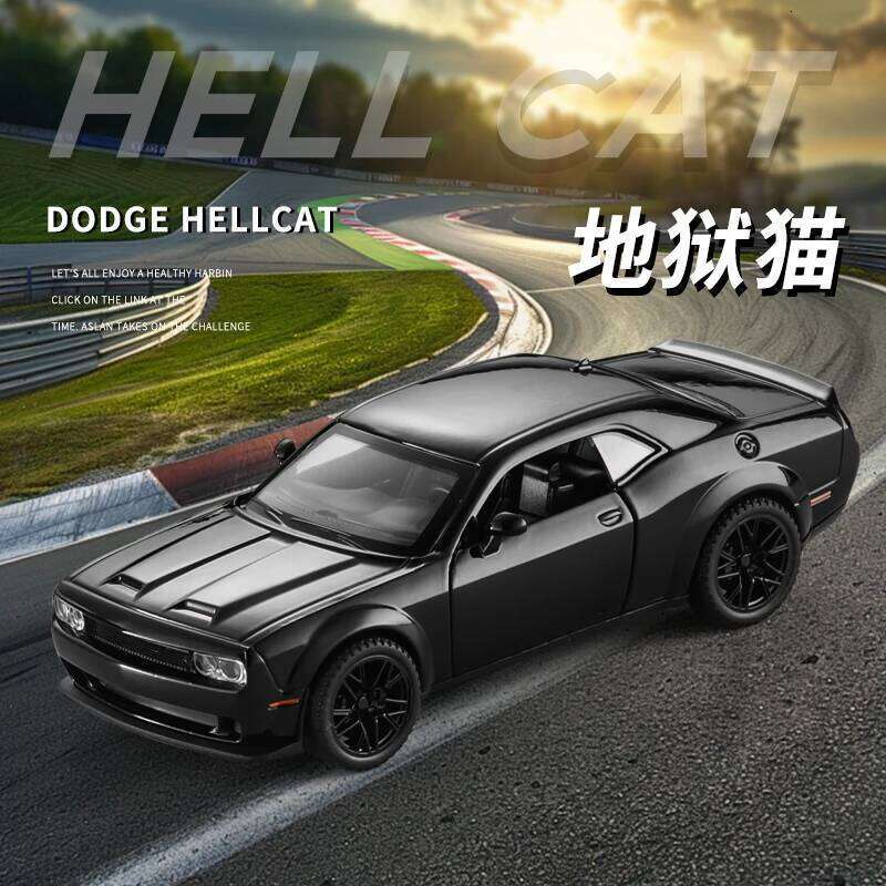 High quality exquisite 1:32 Die-cast Metal simulation Dodge Hellcat Alloy model car sound & light boys' toy gift Collectibles Z260306