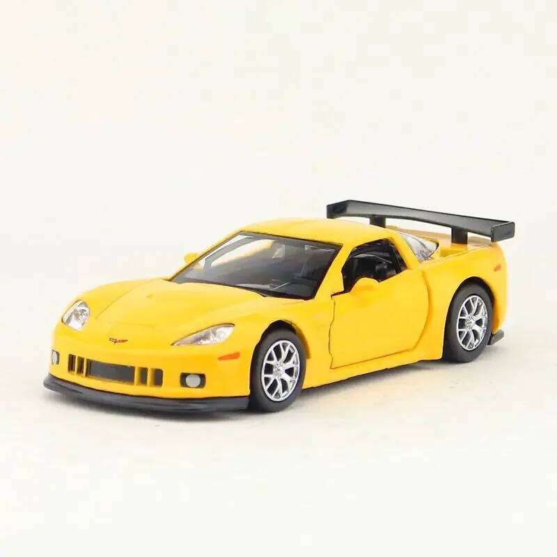 1:36 Chevrolet Corvette C6-R Car Model Scale Metal Diecast Miniature Pullback Vehicle Collection Xmas Gift Kid Boy Toy A216 Z260306