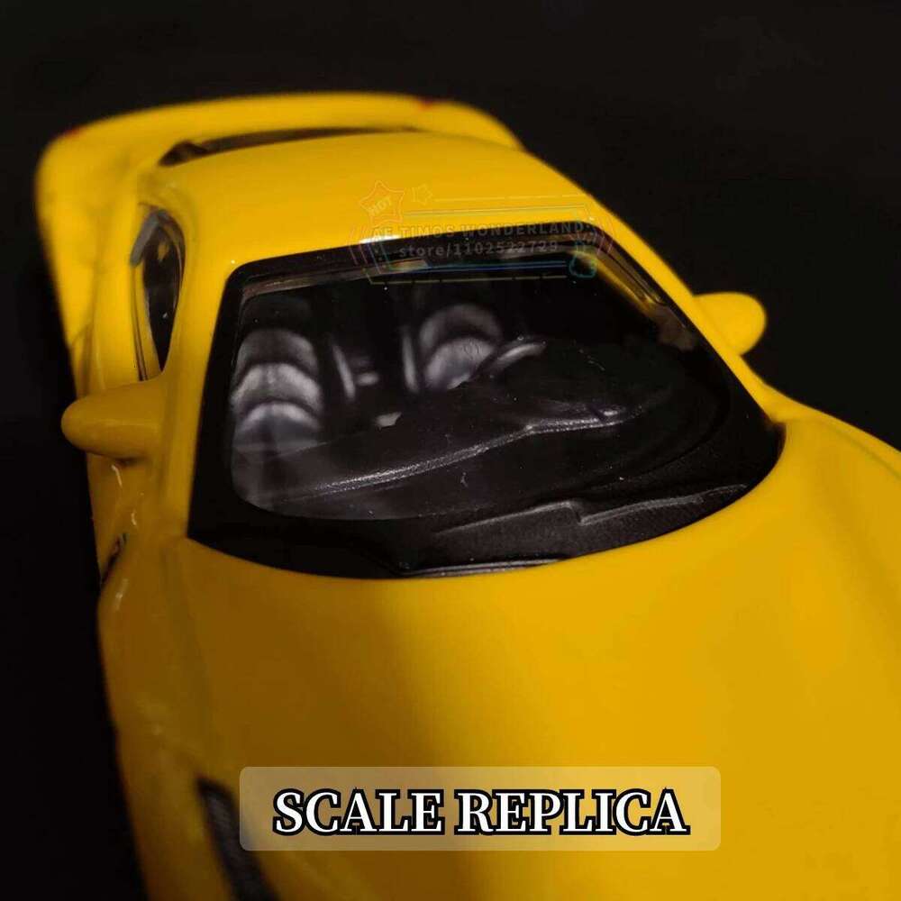 Bburago 1:64 Ferrari 488 GTB Yellow Replica Realistic Model Ideal Gift for Kids Adults Car Miniature Collection Toy Z260306