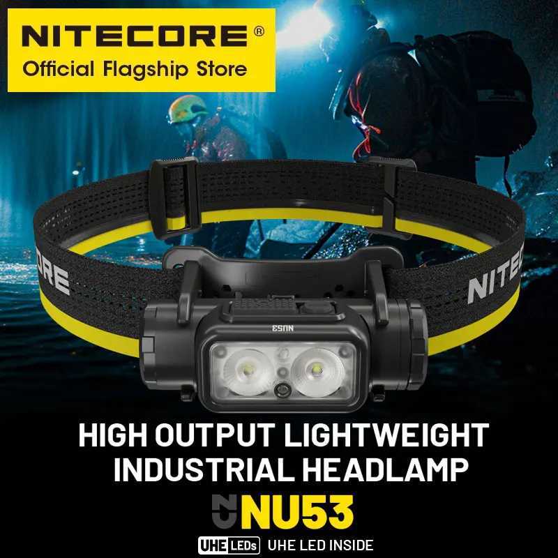 NITECORE NU53 USB-C Rechargeable Headlamp 16W Fast Charge Running Industrial Headlight 1800 Lumens Built in 6000mAh Battery H260307