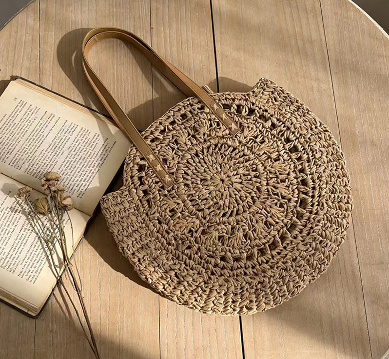 Large capacity hand-woven bag for ladies - 2026 new style straw bag, beach vacation shoulder bag, commuting tote bag, bohemian style