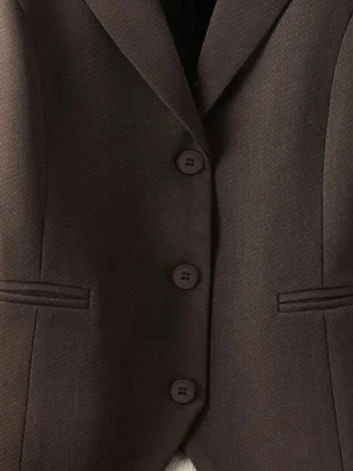 Vintage Womens Brown Custom Waistcoat Sleeveless Lapel Suit Vest Daily Commute Button Slim n Casual All Fold Wear 260306