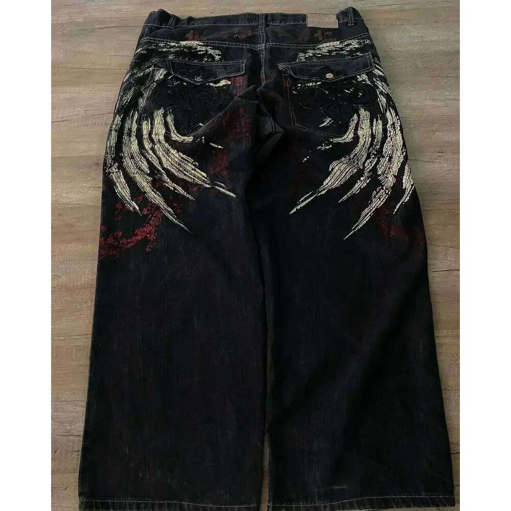 Streetwear New Y2K Harajuku Hip Hop Retro oversize Graphic Baggy Jeans Denim Pants Men Women Goth Wide Trousers 26Y0304