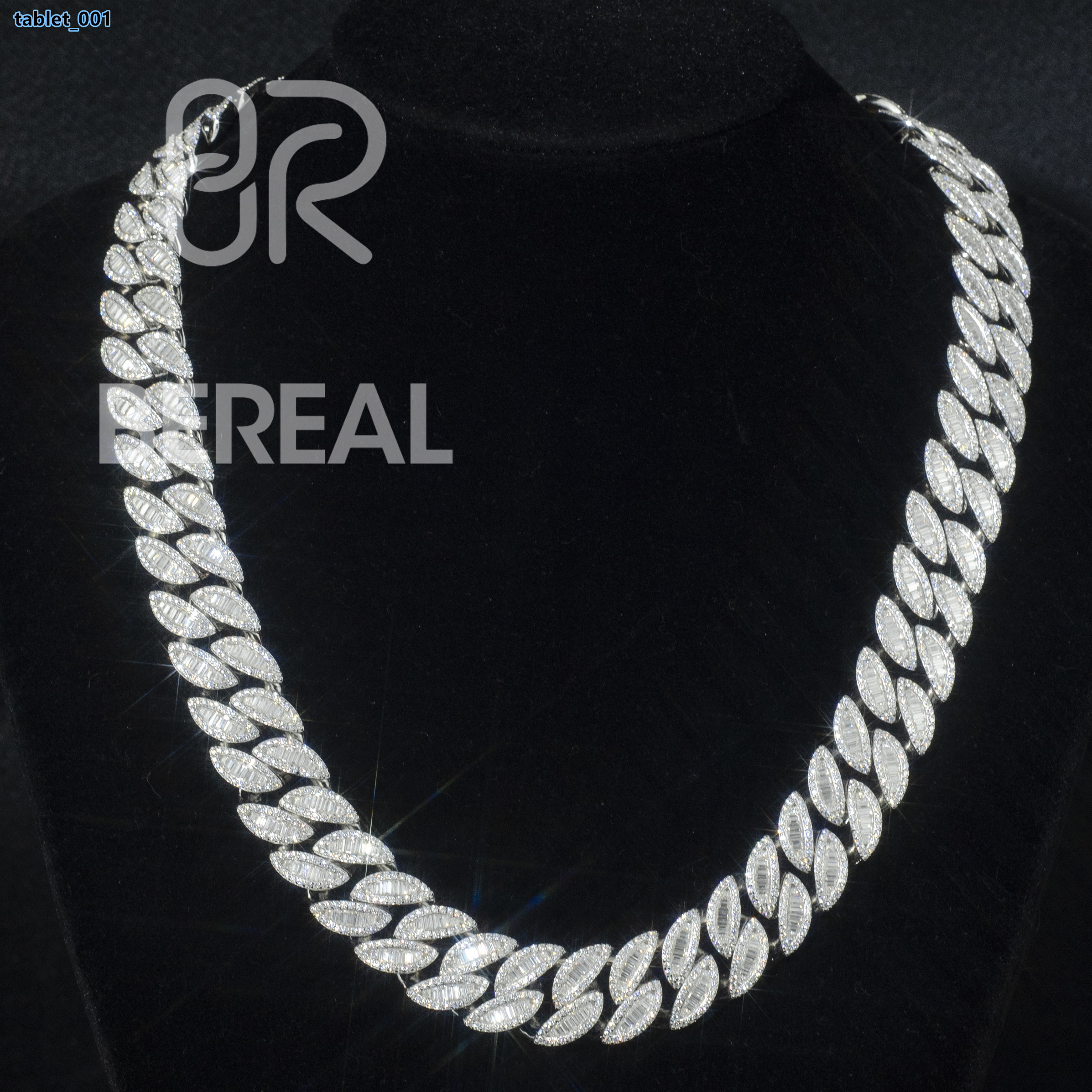 Custom Baguette Moissanite Cuban Link Bracelet Chain Men Hip Hop Style Iced Out 925 Silver VVS Diamonds Necklace Fine Jewelry