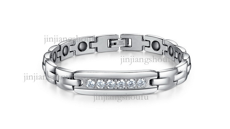 2026 Simple Fashion Stainless Steel Designer Bracelet Luxury Brand Women's Jewelry Trendy Personality Carving Magnetic Couple Bracelet Wholesale 