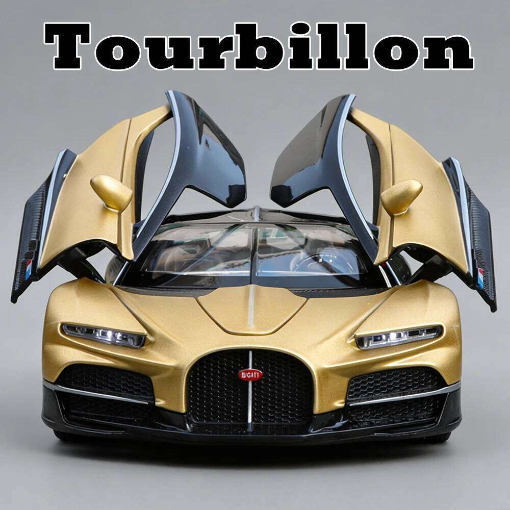 1:24 Tourbillon Bolide Diecast Alloy Models Sports Car Toys Front Wheel Steering Sound Light Pull Back Vehices Collect Ornaments Z260307