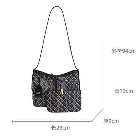 Trendy printed hand-held bucket bag Tote bag commuter mother-daughter bag shoulder bag French-style light luxury tote for women large-capacity handbag