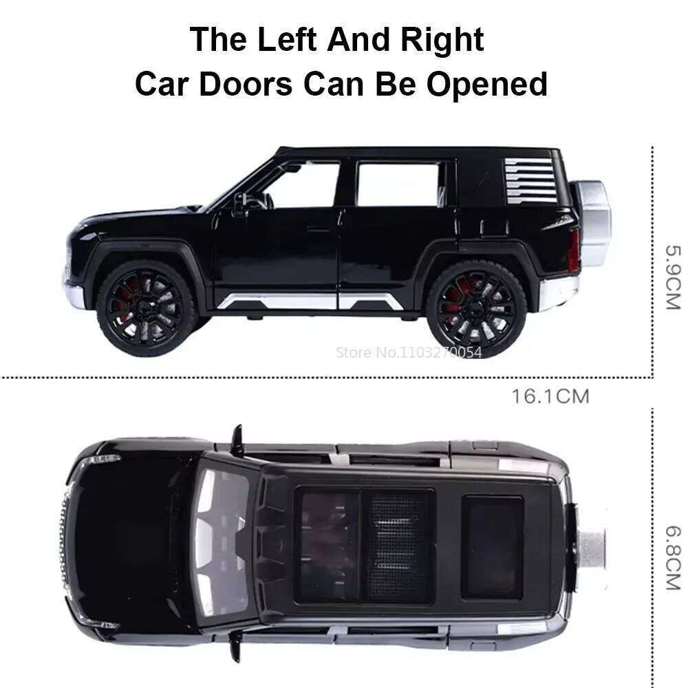 1:32 BYD Looks Upat U8 LeadingIdeal ONE Model Alloy Diecast Car with Doors Opened Sound Light Pull Back Vehices Boys Gift Z260307