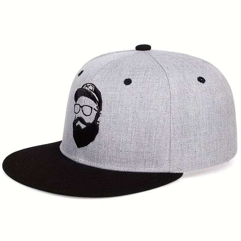 Unisex Uncle Beard Embroidery Hip-hop Hats Spring Autumn Adjustable Casual Snapback Baseball Caps Outdoor Sunscreen Hat Y260304