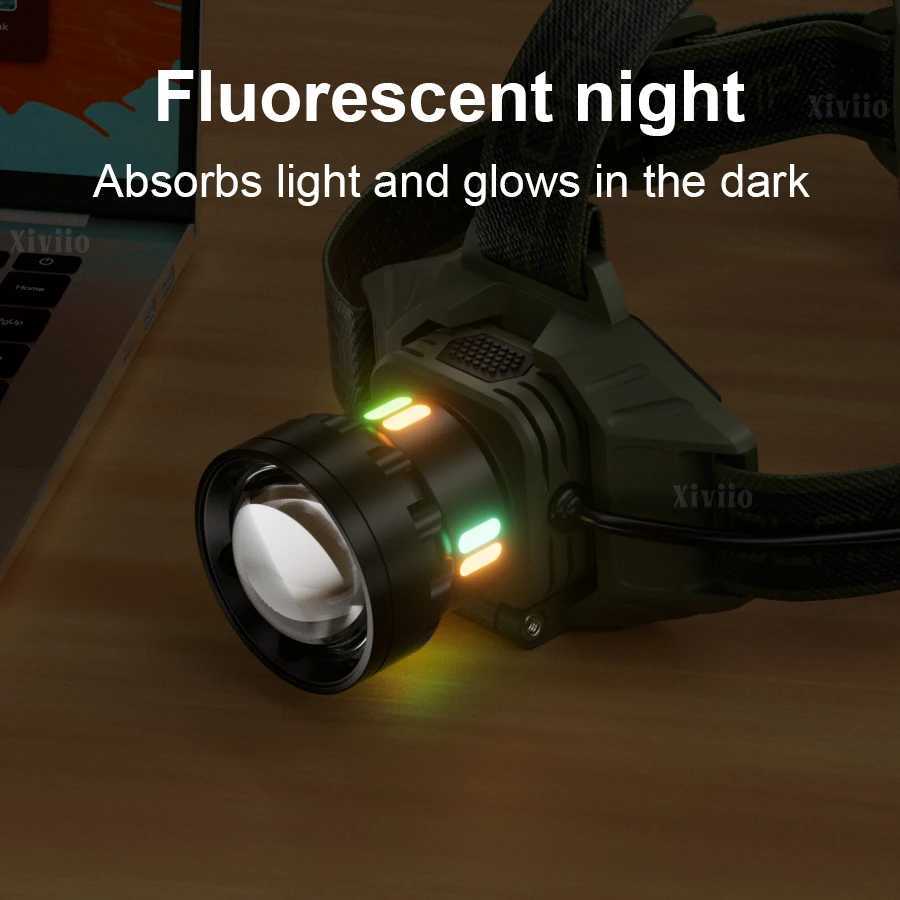 39000000LM Most Powerful LED Headlight Strong Light 3500M Head Torch Rechargeable Head Flashlight Outdoor Fishing Camping Lanter H260307