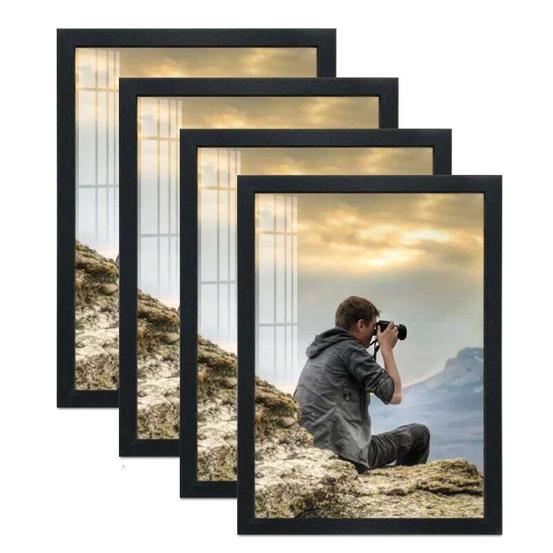 2PC 8x12inch Black Certificates Photos frame A4 21x29.7CM Wood Picture Poster Can Out and Hang Classics Photo Frame H260306