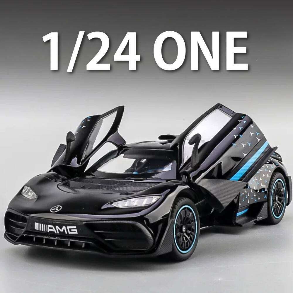 1:24 ONE VISION GT Alloy Sports Car Diecast Model Toys Doors Opened Sound Light Pull Back Metal Vehices for Hobby Ornaments Gift Z260307