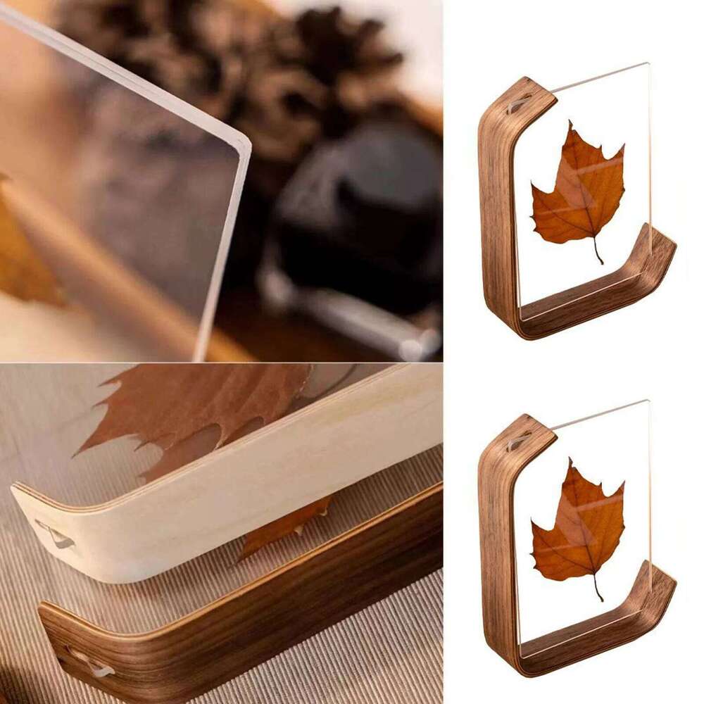 Wooden Phot Desktop Display Pictures Holder Acrylic Frame for Wedding Party Pictur H260306