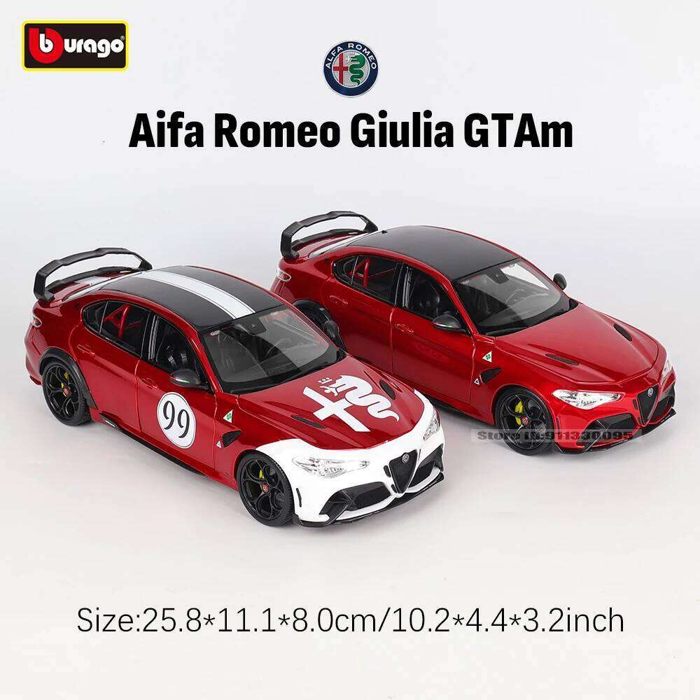 Bburago 1:18 Alfa Romeo Giulia GTAm # Coche clsico lujo aleacin 99, modelo coche fundido a presin, coleccin de jugu Z260306