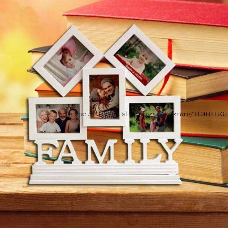 5-hole 6-hole Exquisite Photo Frame Home Living Room Table Decoration Ornaments H260306