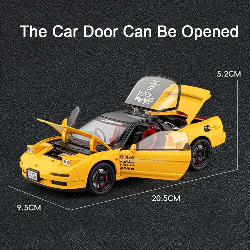 1:22 RWB 993 NA1 Miniature Sports Car Models Diecast Alloy Toys Doors Opened Sound Light Pull Back Vehices Collectible Ornaments Z260306