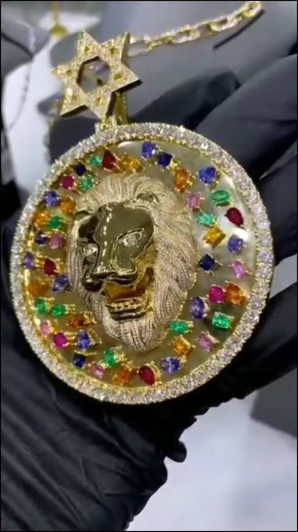 Mens Hip Hop 925 Sterling Silver Fine Jewelry Moissanite Hip Hop Lion Pendant Iced Out Pendant Jewelry Rapper Jewelry