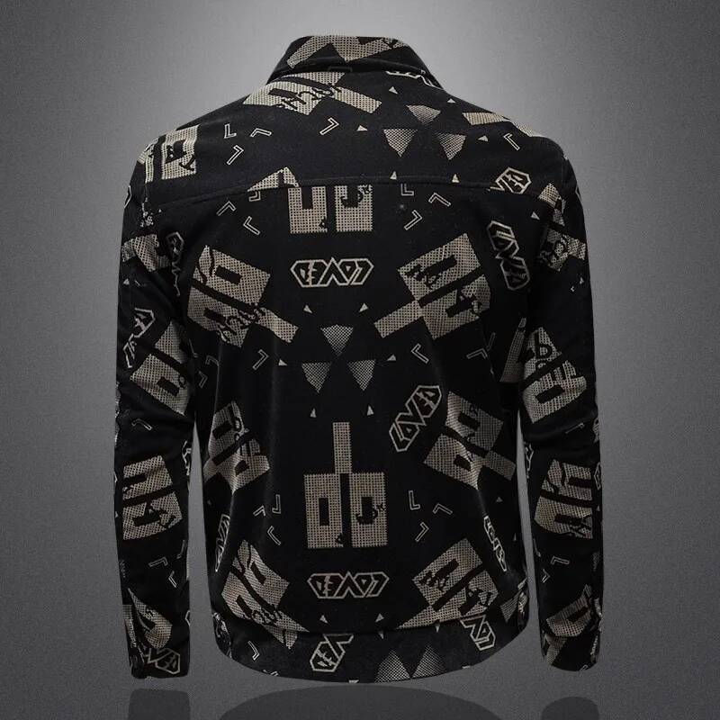 Men's plus Size Corduroy Shirt Jacket Autumn Fashion Slim Fit Trendy Outerwear High-End Top