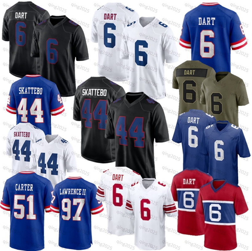 Jaxson Dart Abdul Carter Malik Nabers Cam Skattebo Football Jersey Kayvon Thibodeaux Manning Dexter Lawrence II Strahan DeVito Bavaro Brian Burns