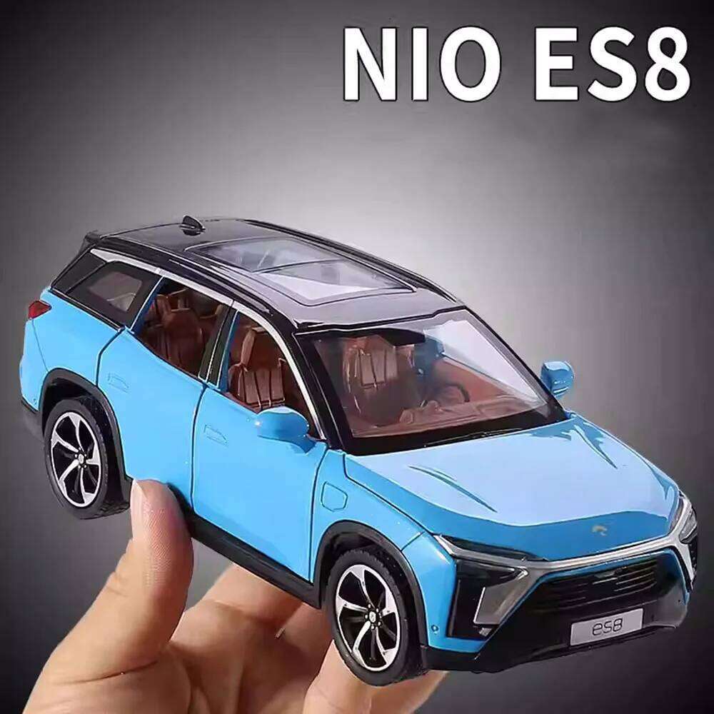 1:24 Scale NIO ES8 Great Wall POER SUV Cars Models Toys Alloy Diecast New Energy Vehicles with Sound Light Model for Kids Gifts Z260306