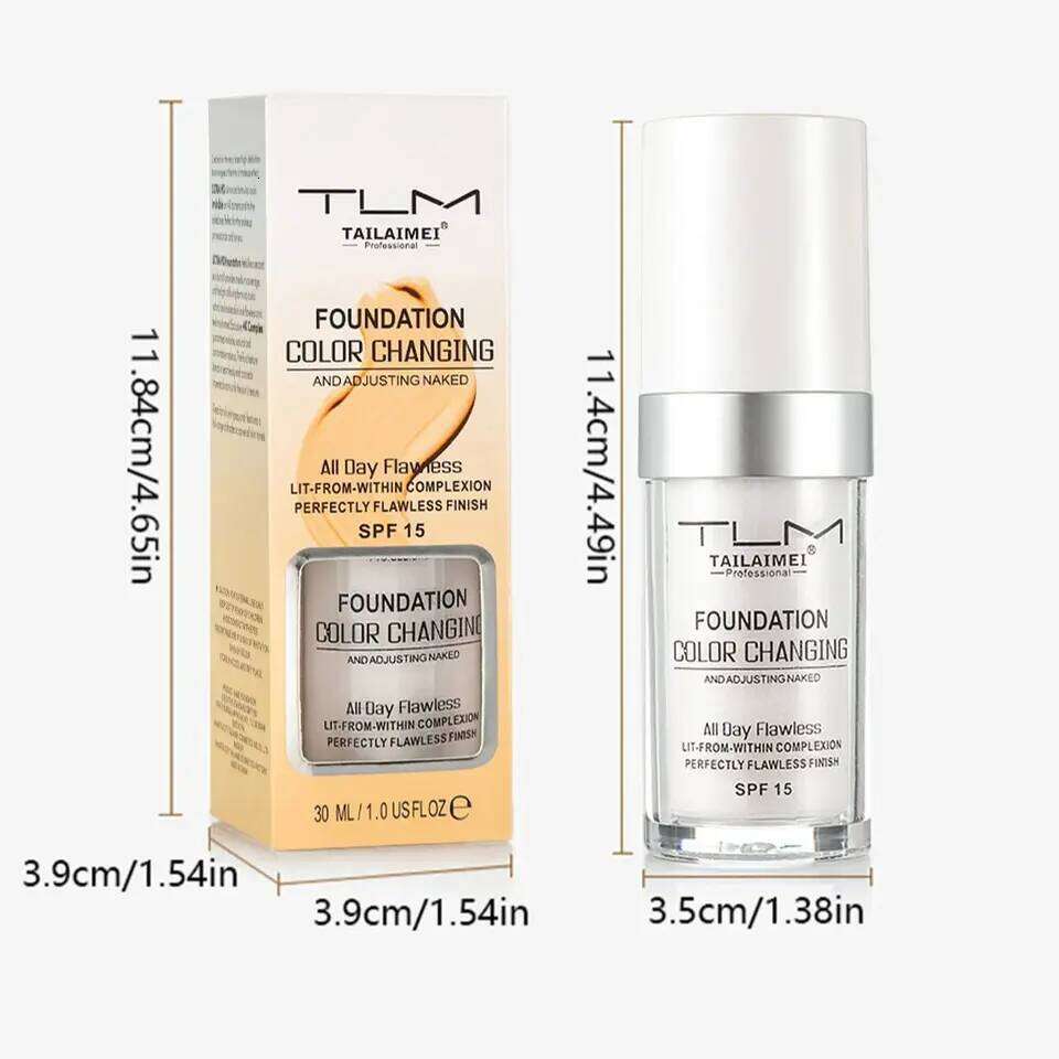 30ml Magic Color Changing Foundation Liquid Soft Matte Long Lasting Hydrating Base Maquiagem Korea Makeup 26L0306