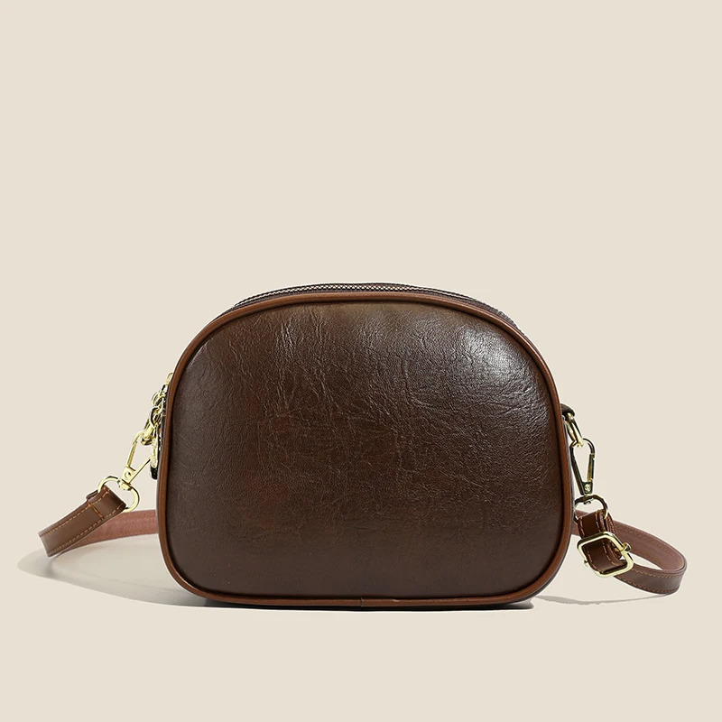 MultiLayer round Handbag Chinese Lotus Soft Leather oulder Crossbody Bag Vintage National Sle Womens 260307