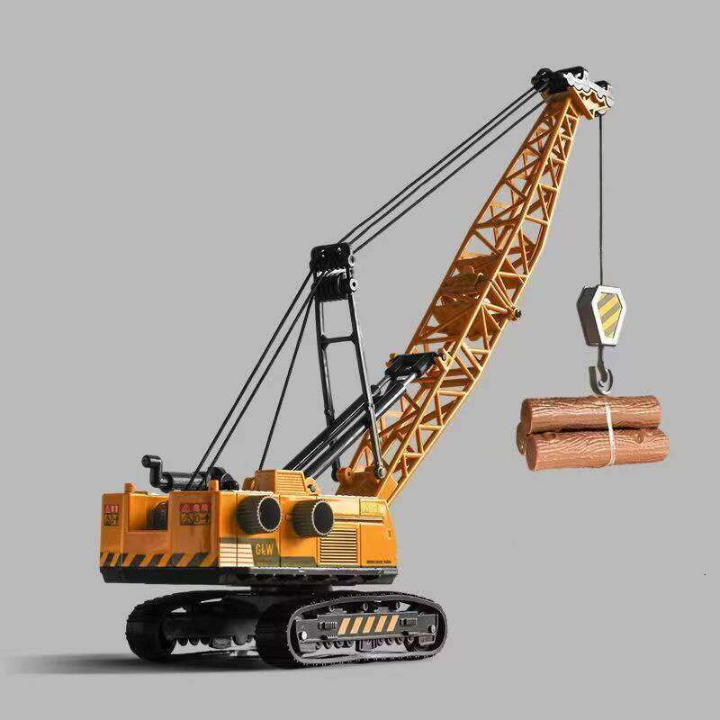 Engineering Diecast Crane Bulldozer Excavator Vehicle Construction Alloy+Plastic Tractor Inertial Model Toys for Children Boys Z260307