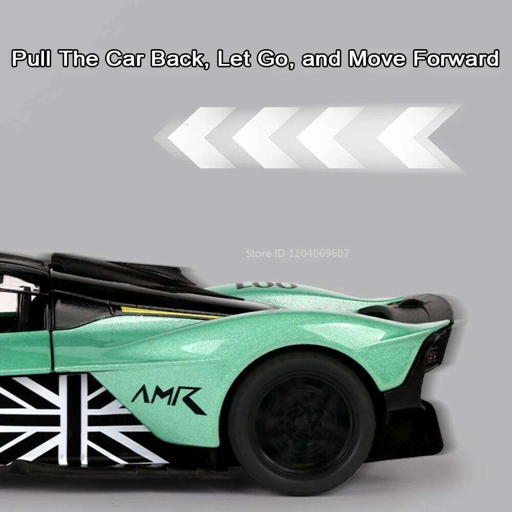 1:32 Valkyrie Vulcan Models Toys Diecast Alloy Cars Doors Opened with Sound Light Pull Back Miniature Vehices Popular Ornaments Z260306